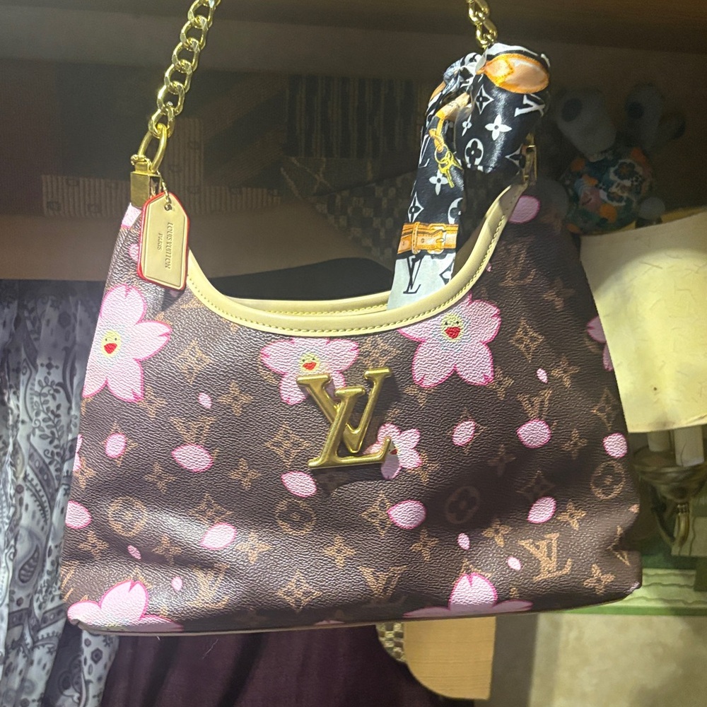 Floral Monogram Shoulder Bag